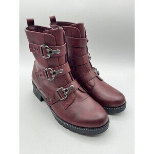 SO Cichlid 3 Buckle Burgundy Women Boots Size 9M